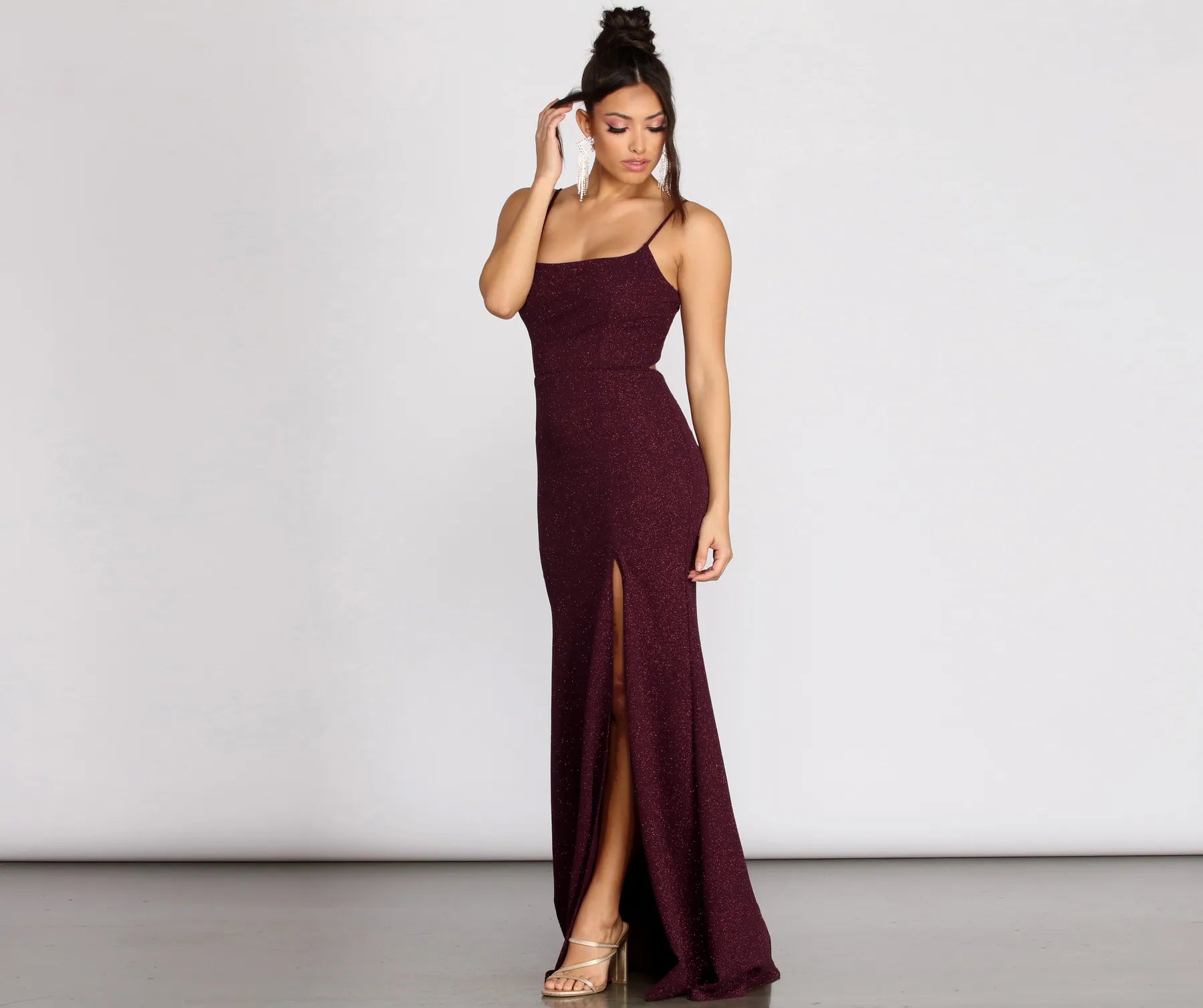 Sawyer Glitter High Slit Dress - Image 3