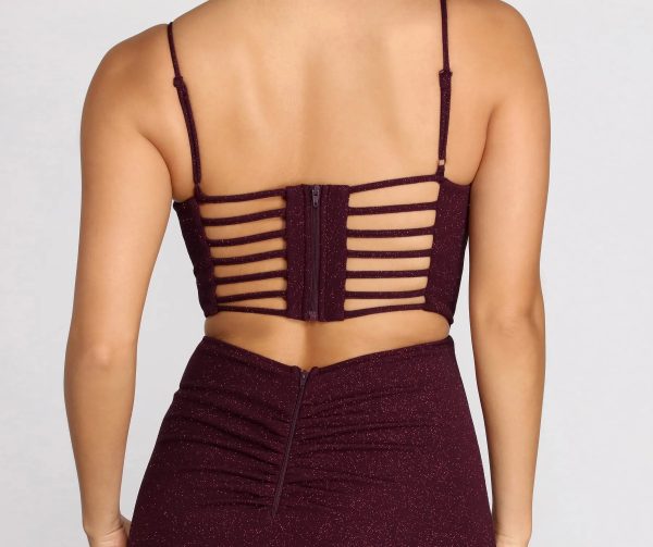 Sawyer Glitter High Slit Dress - Image 4