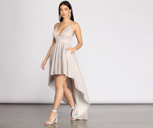 Justine Glitter High-Low Dress - Image 8