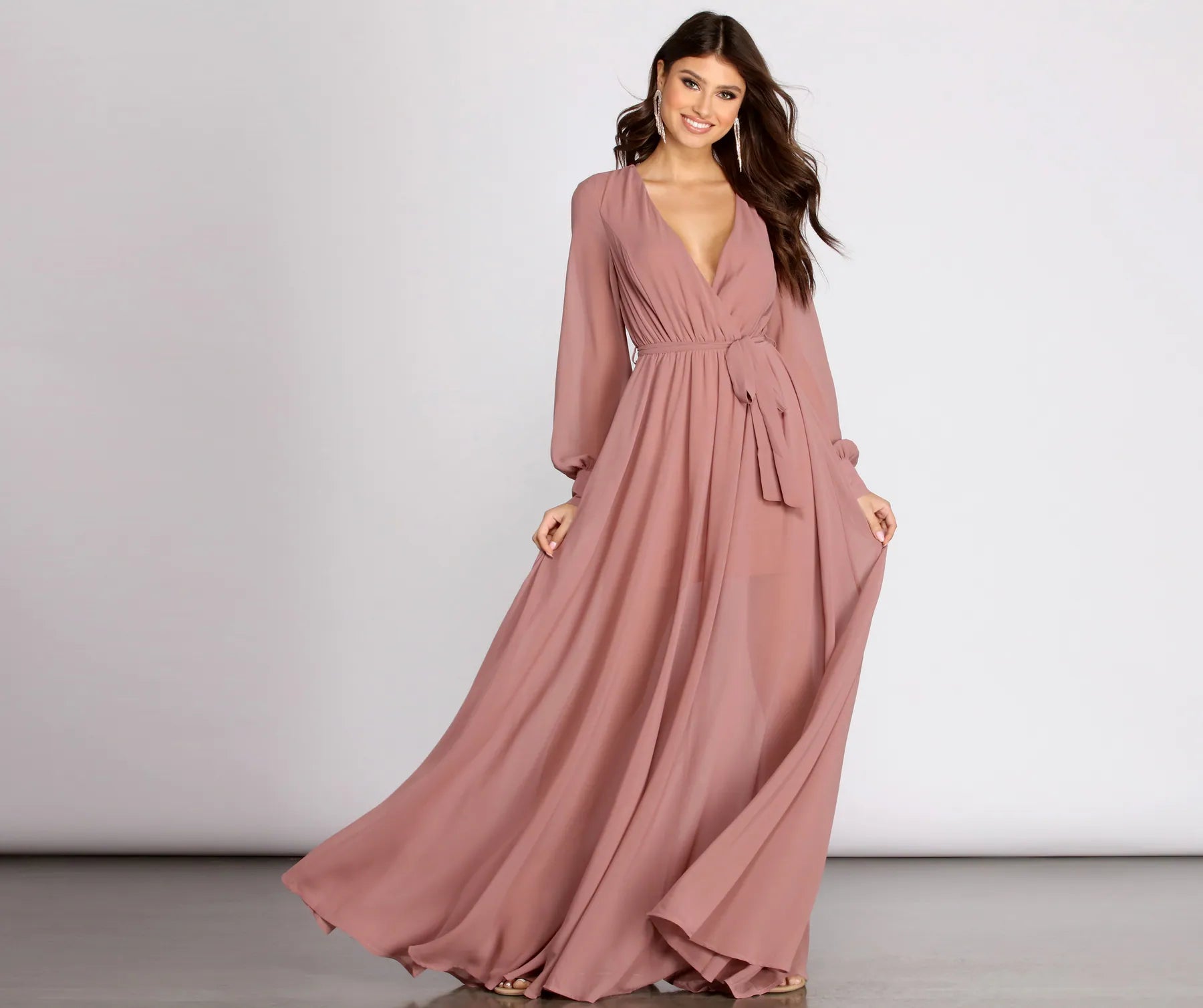 Bryn Chiffon A-Line Formal Dress - Image 3