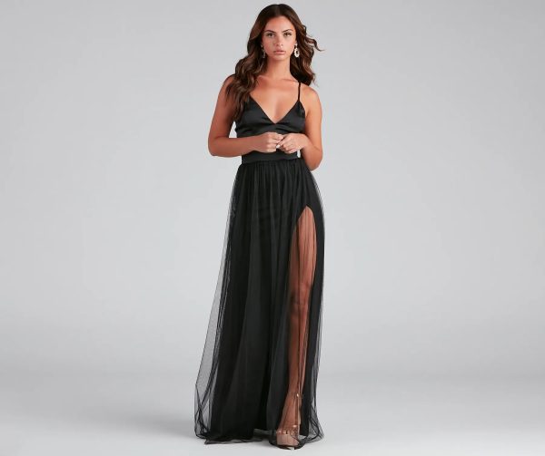Haisley Formal Tulle And Satin Dress - Image 5
