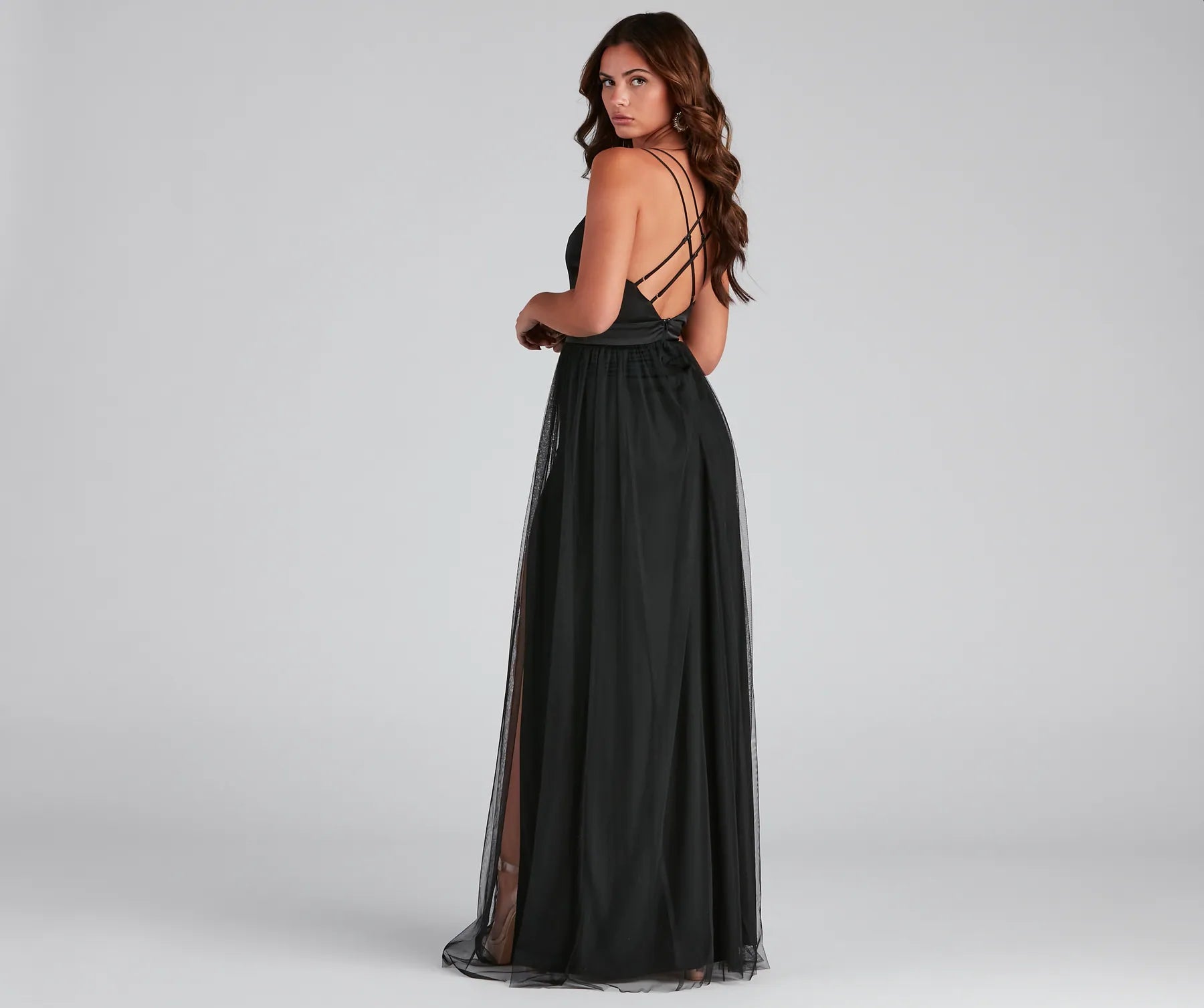 Haisley Formal Tulle And Satin Dress - Image 7