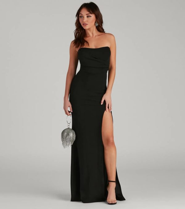 Kaia Strapless High Slit Formal Dress - Image 2