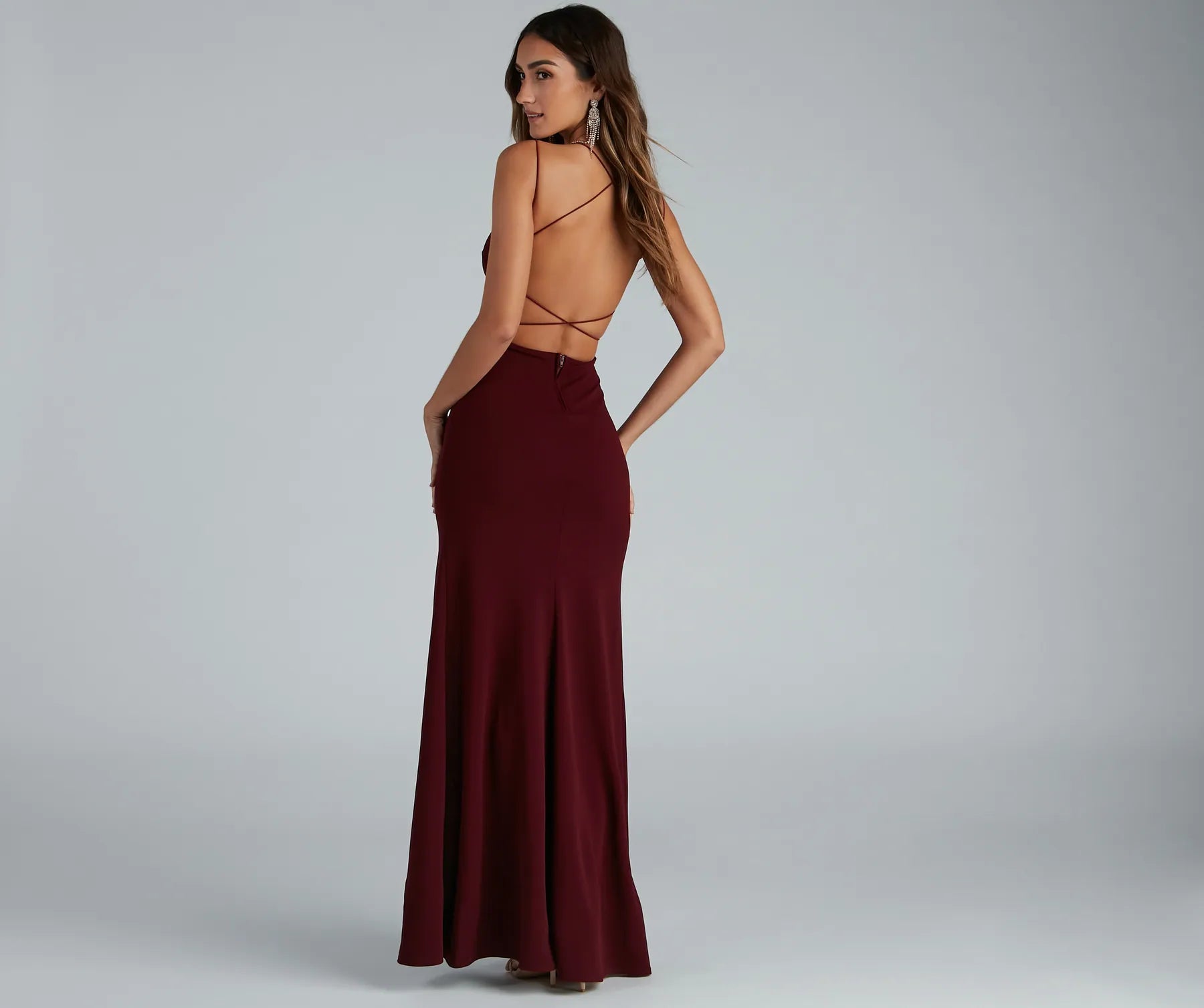 Chloe Lace-Up Back Formal Dress - Image 2