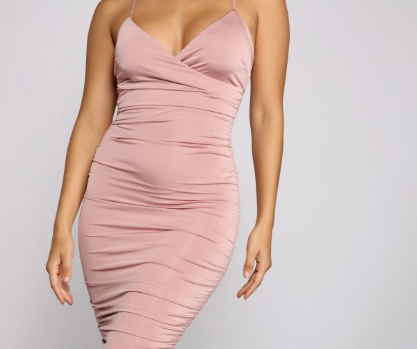 Larissa Formal Ruched High Slit Dress - Image 4