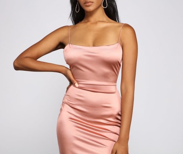 Nat Formal Backless Satin Dress - Image 3