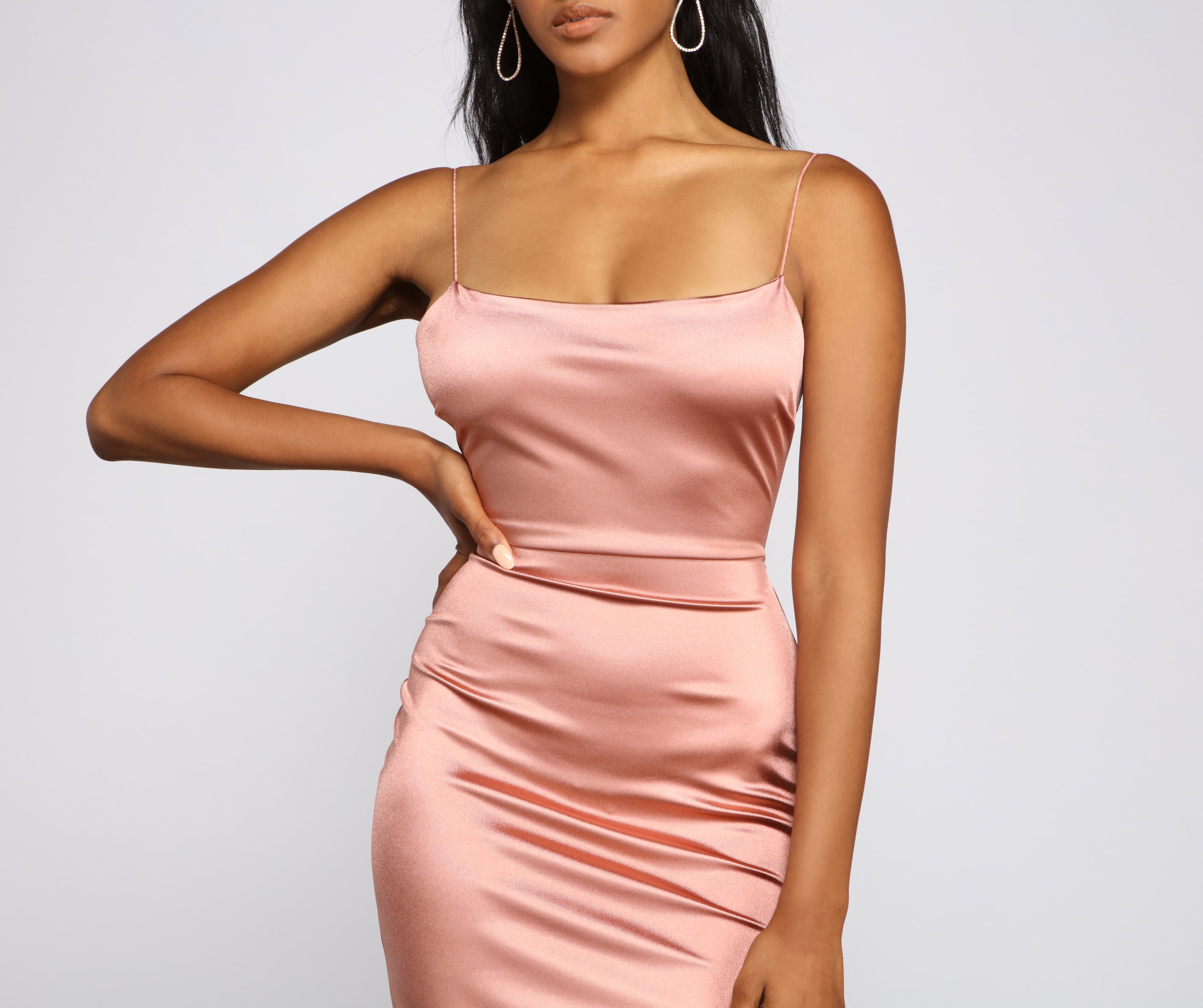 Nat Formal Backless Satin Dress - Image 3