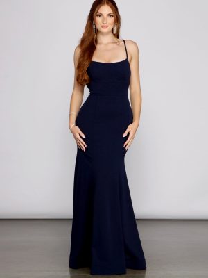 Eden Formal Lace-Up Mermaid Dress