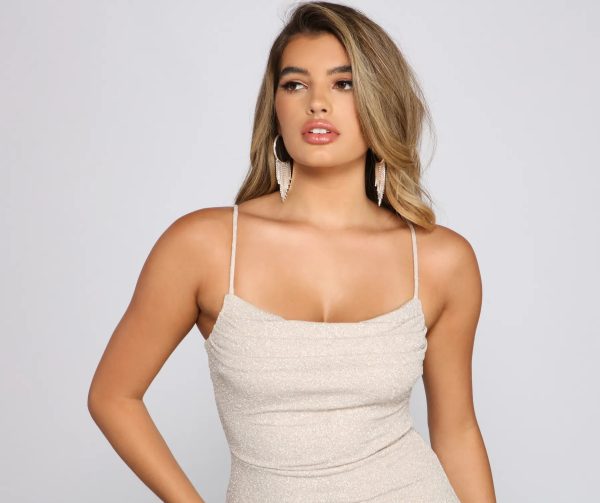 Lola Formal High Slit Glitzy Glitter Dress - Image 3