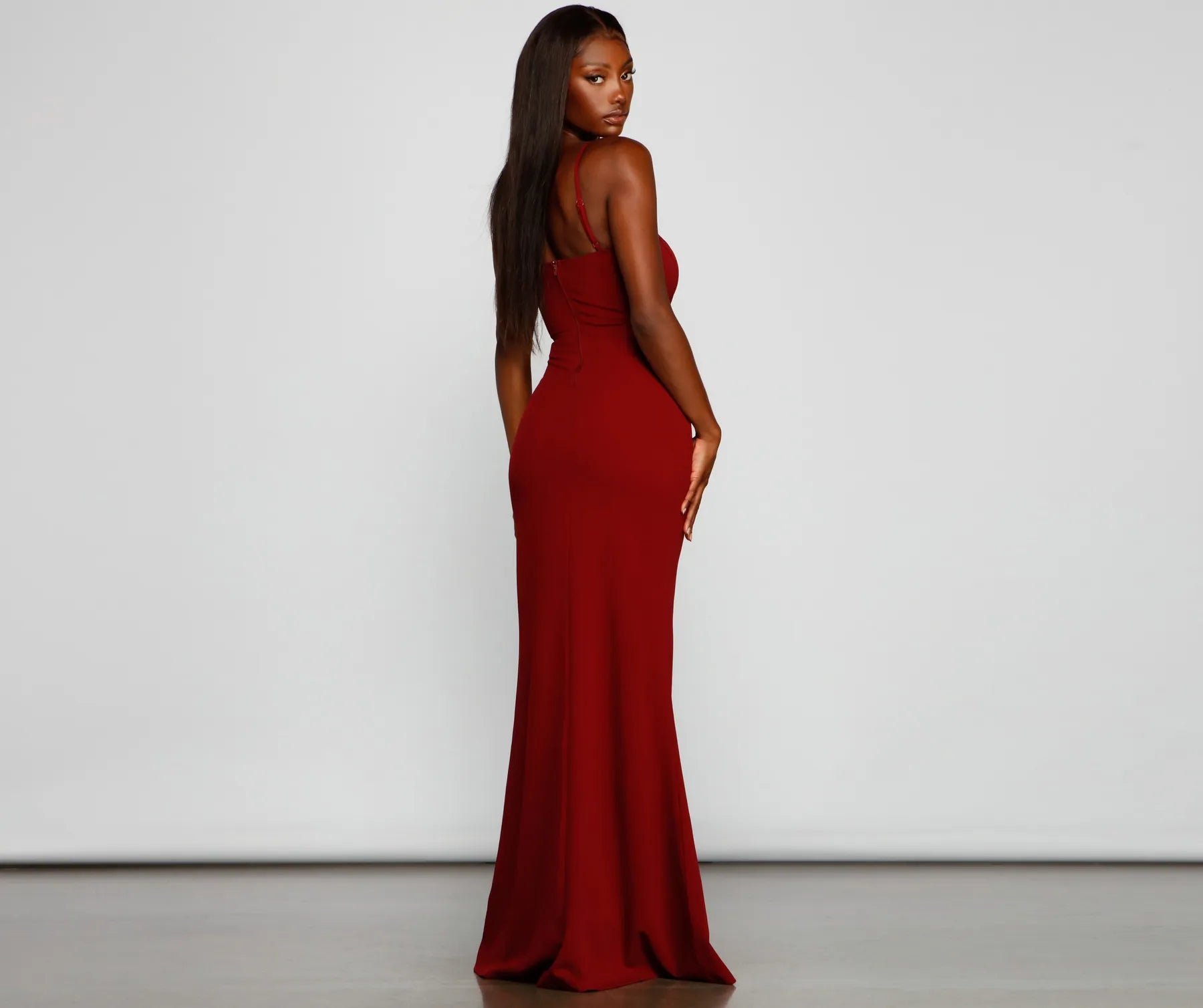 Alani Formal High Slit A-Line Dress - Image 2