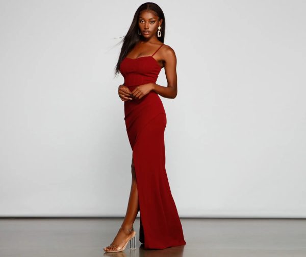Alani Formal High Slit A-Line Dress - Image 3