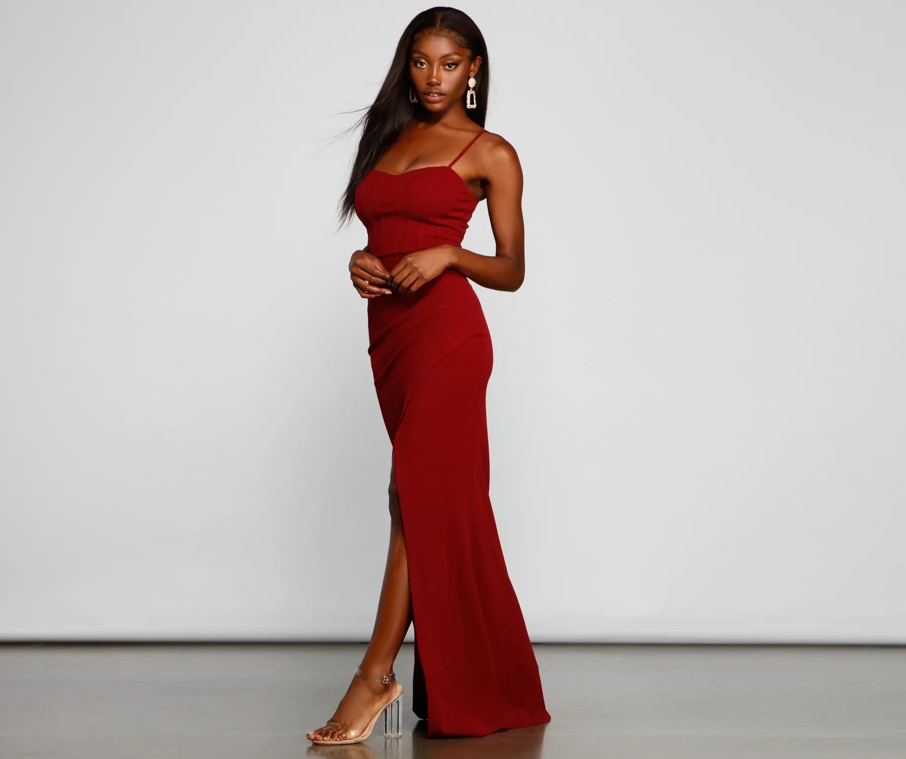 Alani Formal High Slit A-Line Dress - Image 3