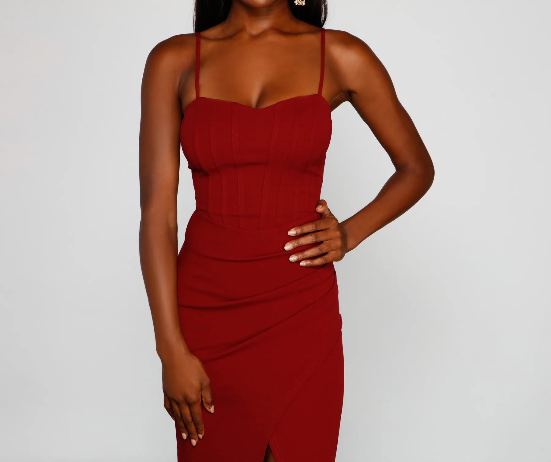 Alani Formal High Slit A-Line Dress - Image 4