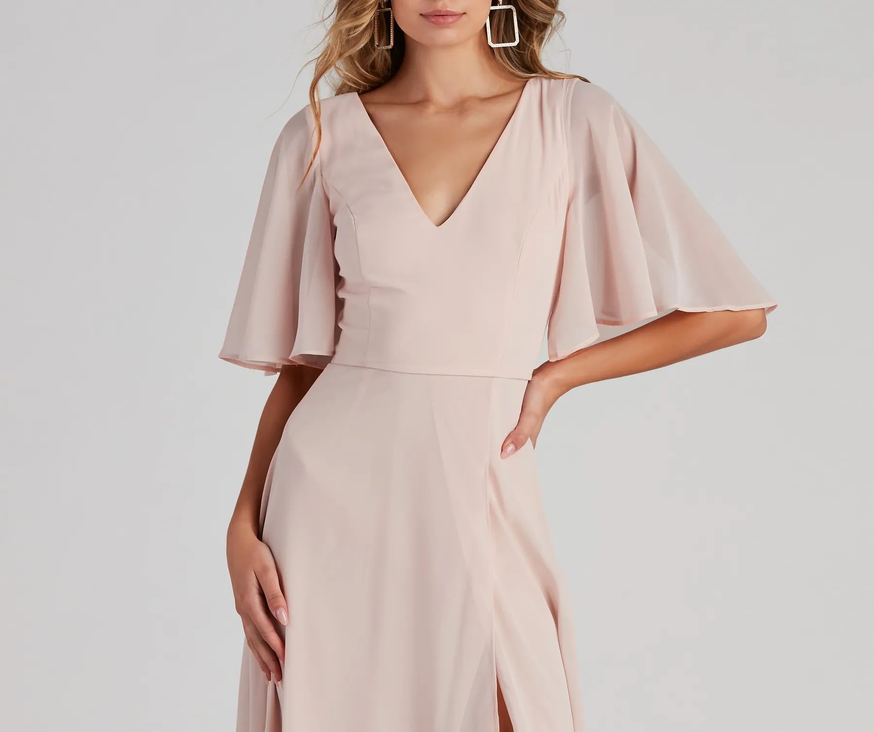 Greta Formal High Slit Chiffon Dress - Image 4