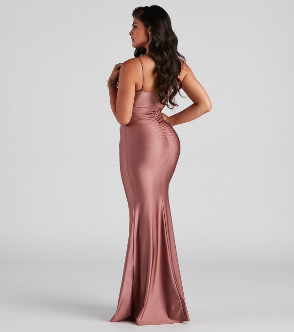 Hazel-Anne Formal Ruched Mermaid Dress - Image 2