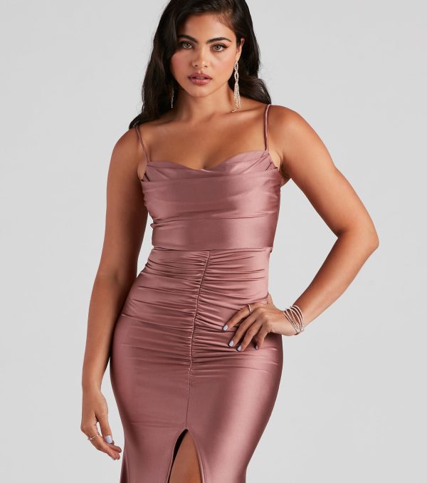 Hazel-Anne Formal Ruched Mermaid Dress - Image 4
