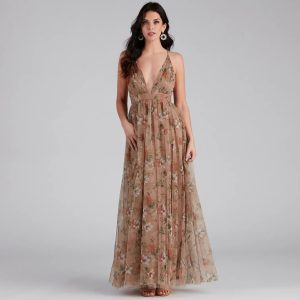 Daisy Pleated Tulle Formal Dress