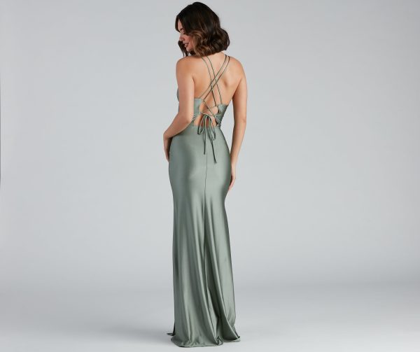 Summer Formal Lace-Up Mermaid Dress - Image 16