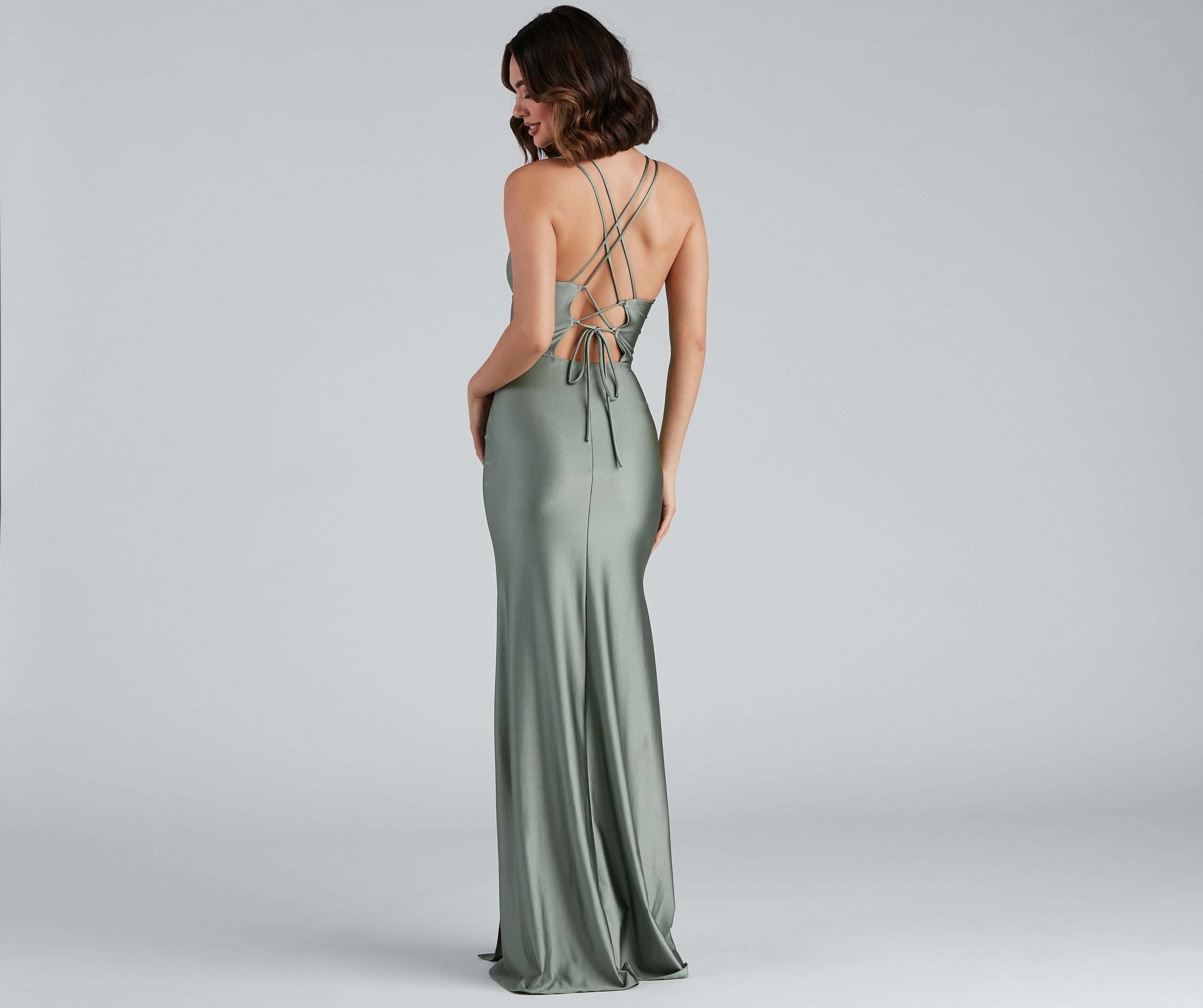Summer Formal Lace-Up Mermaid Dress - Image 16