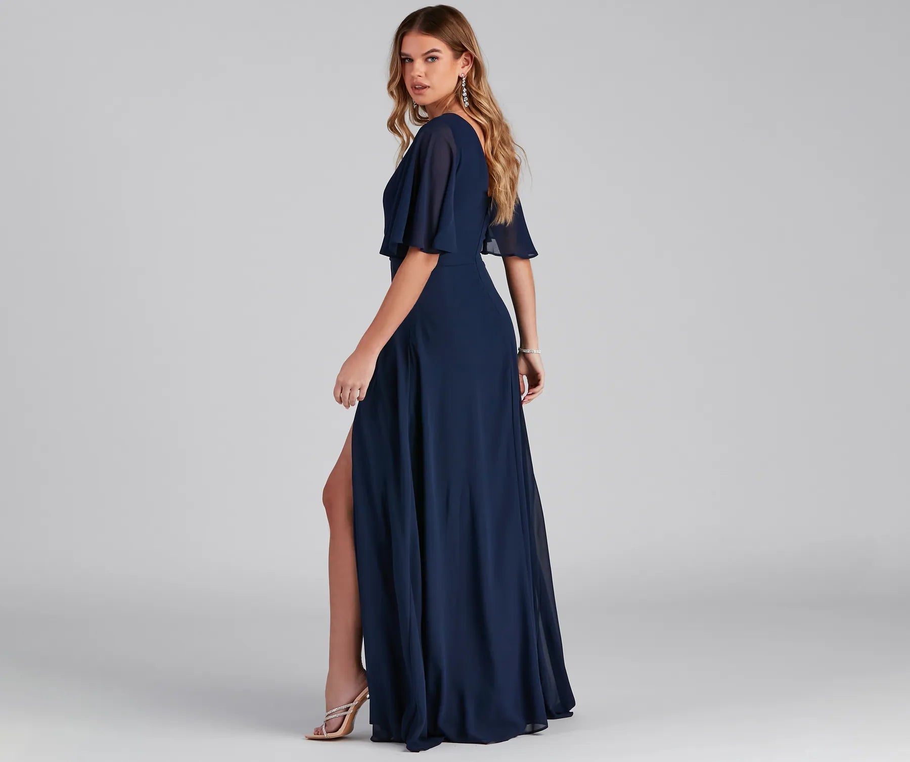 Greta Formal High Slit Chiffon Dress - Image 14