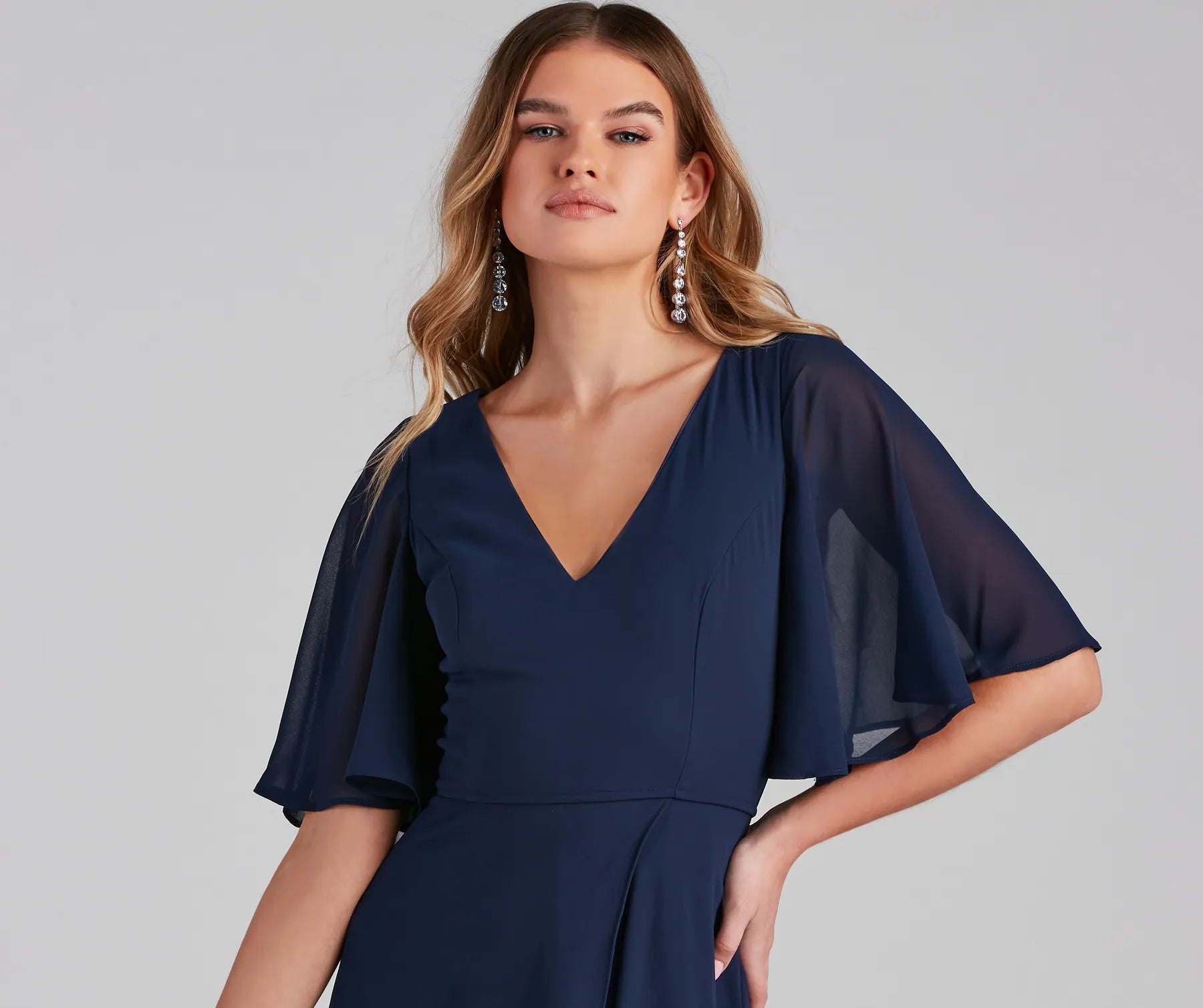 Greta Formal High Slit Chiffon Dress - Image 15