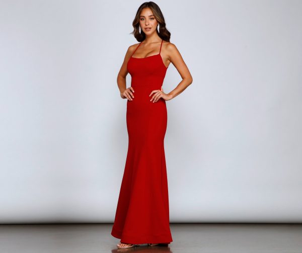 Eden Formal Lace-Up Mermaid Dress - Image 7