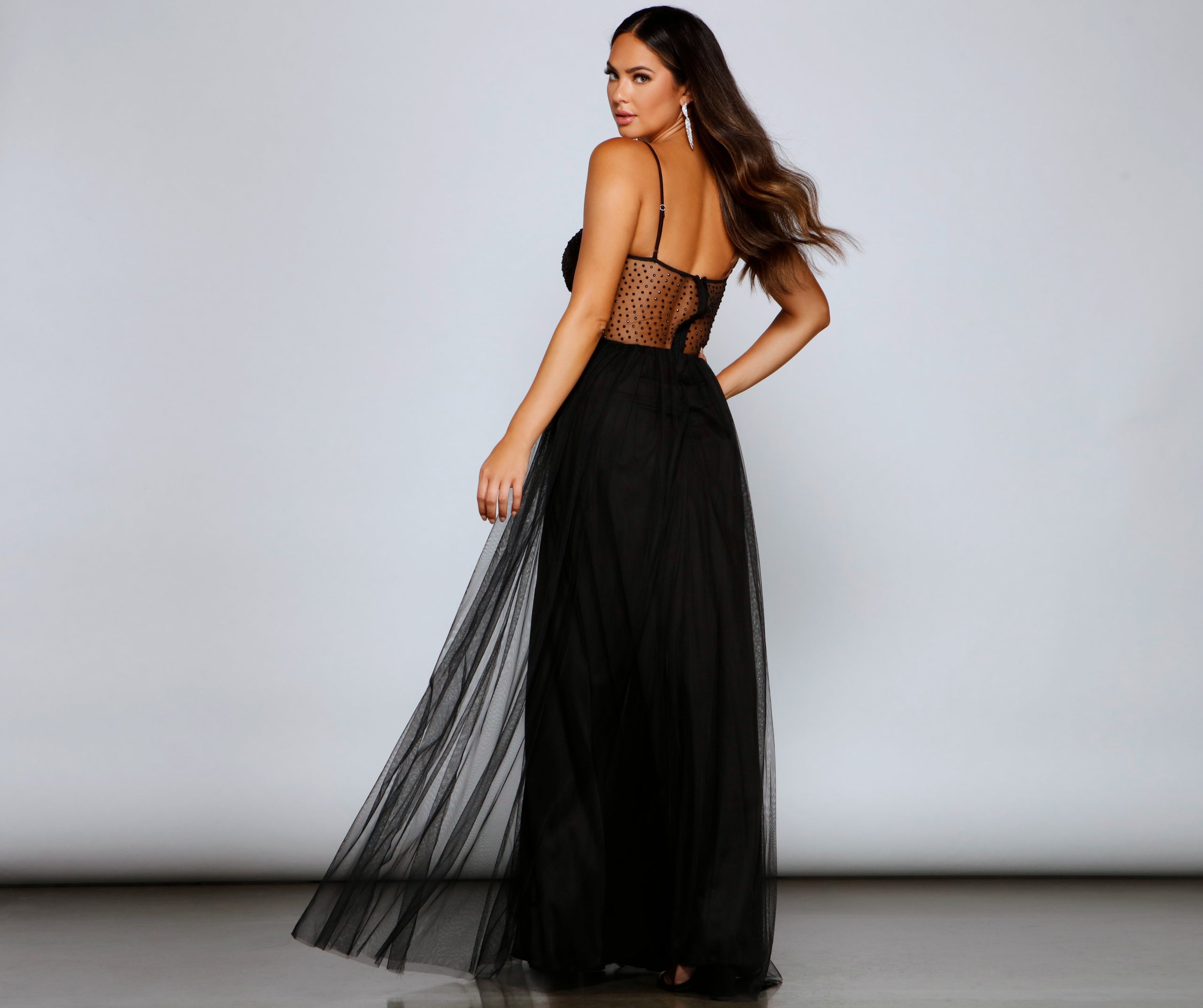 Zoya Mesh Tulle Bustier Dress - Image 2