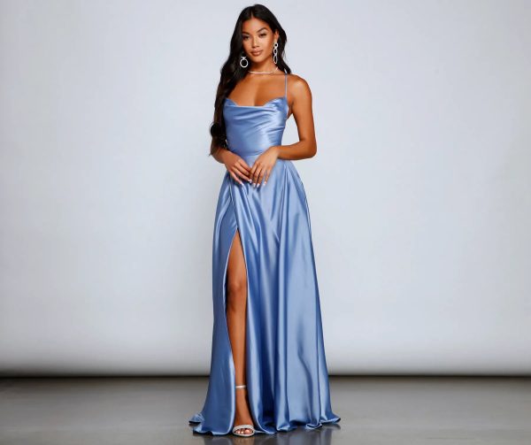 Marixa Formal Lace-Up A-Line Dress - Image 3