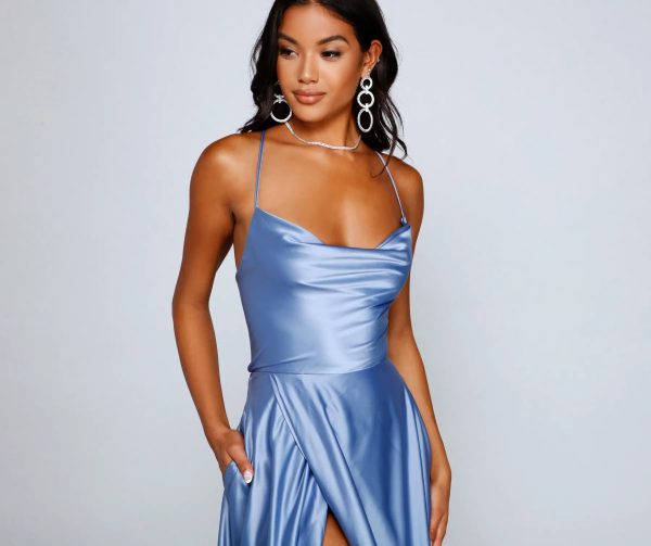 Marixa Formal Lace-Up A-Line Dress - Image 4