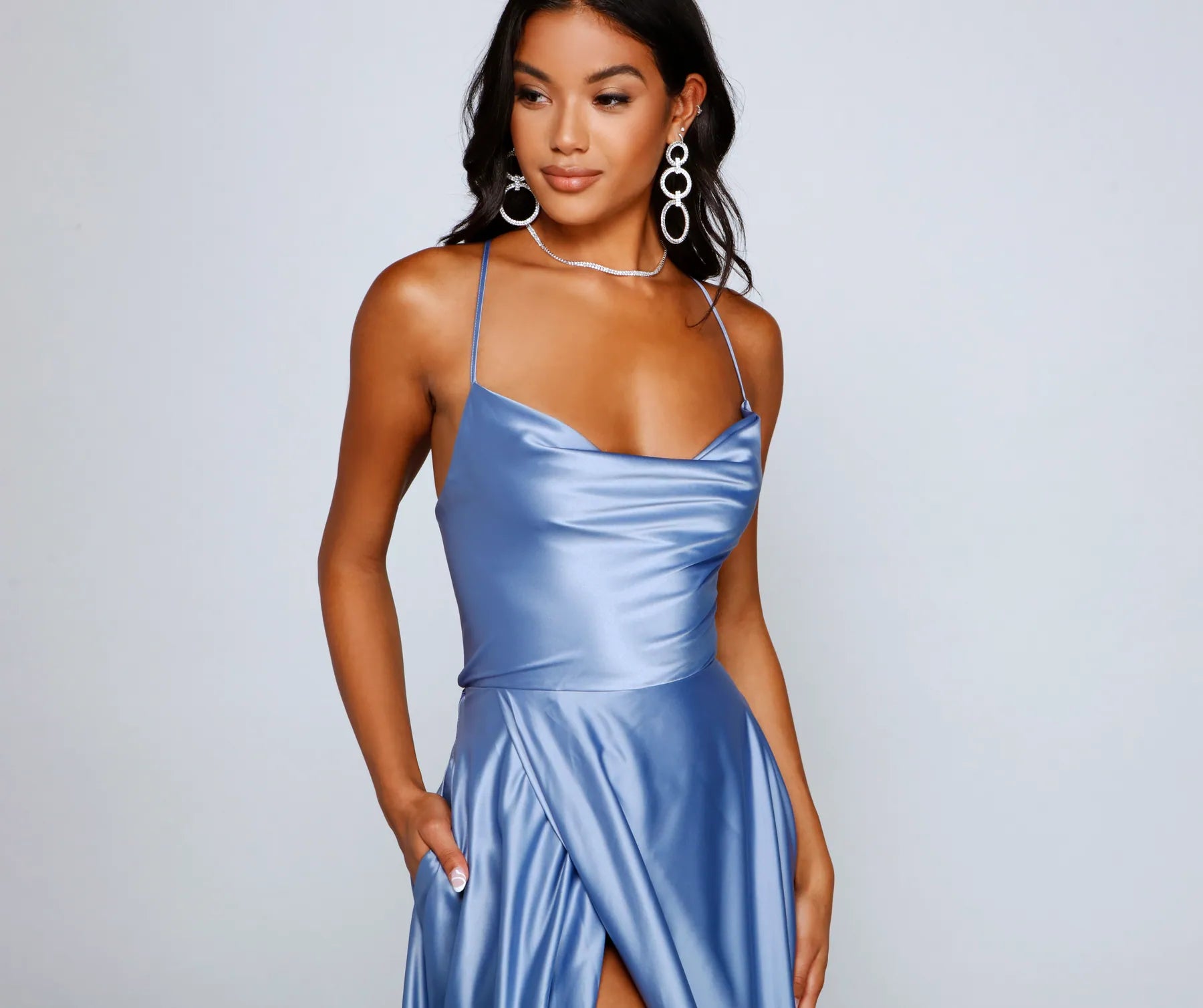 Marixa Formal Lace-Up A-Line Dress - Image 4