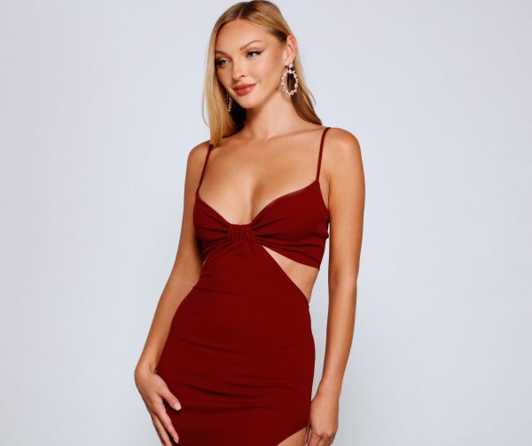 Meara Formal Cutout Crepe Dress - Image 4