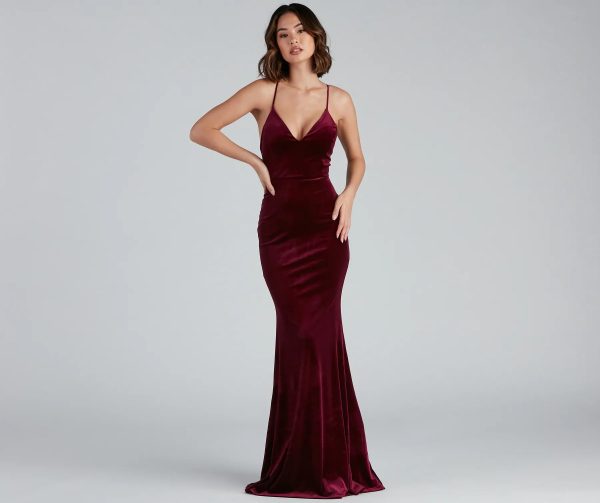 Margot Formal Ruffled Velvet Dress - Image 5