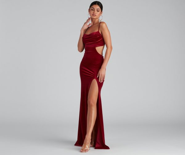 Lara Glitter Velvet Mermaid Dress