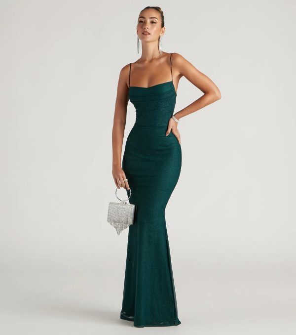 Addison Glitter Mesh Formal Dress - Image 6