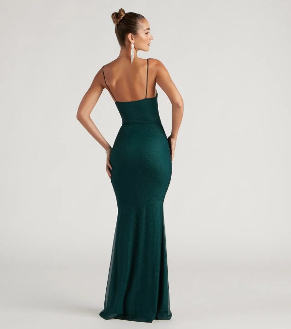 Addison Glitter Mesh Formal Dress - Image 7