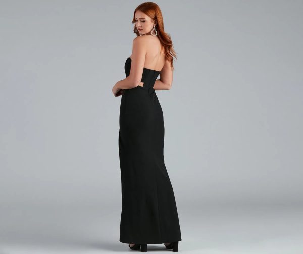 Hallie Formal High Slit Corset Dress - Image 9