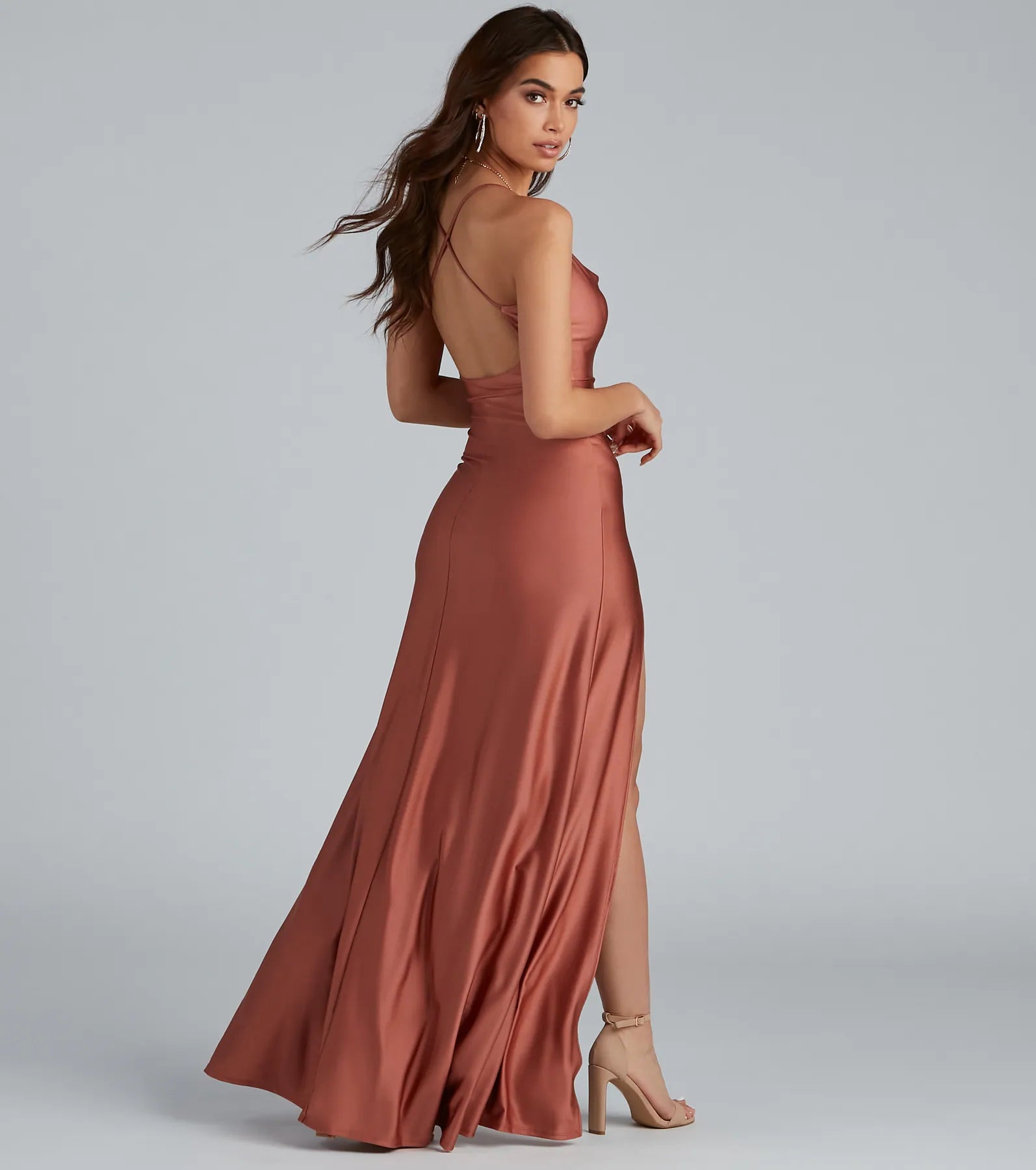 Lessie Formal High Slit A-Line Dress - Image 6