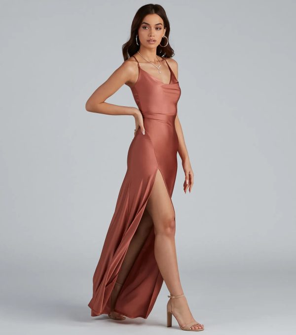 Lessie Formal High Slit A-Line Dress - Image 8