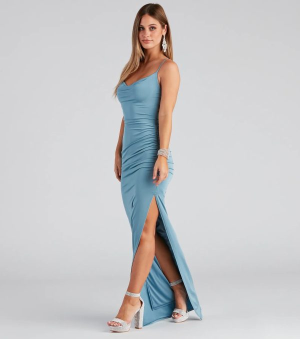 Lillian High Slit Formal Dress - Image 3