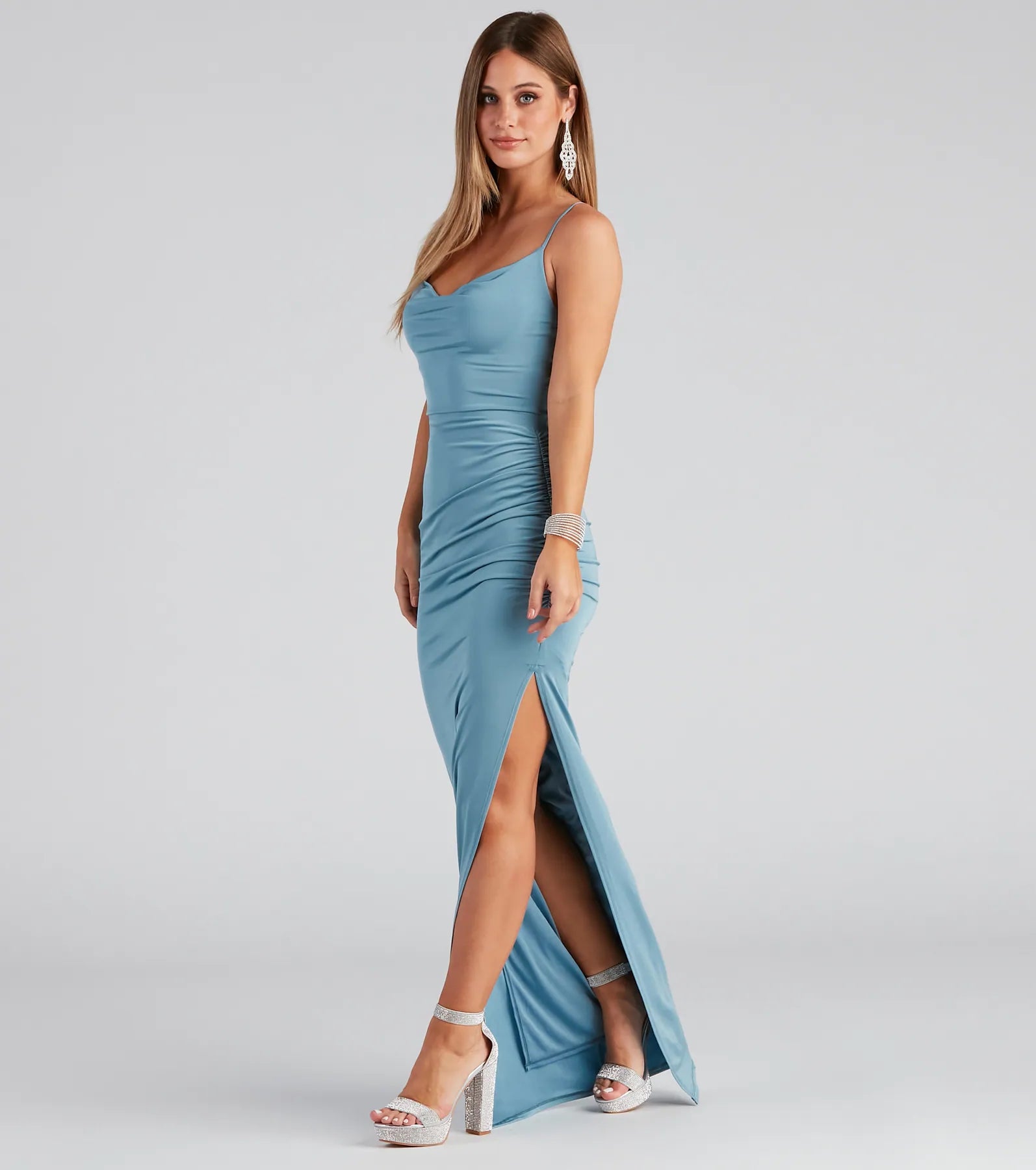 Lillian High Slit Formal Dress - Image 3