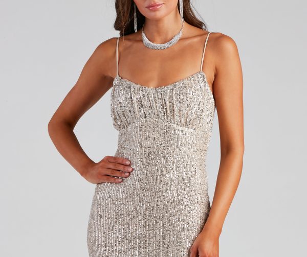 Arely Formal Sequin Scoop Neck Long Dress - Image 8
