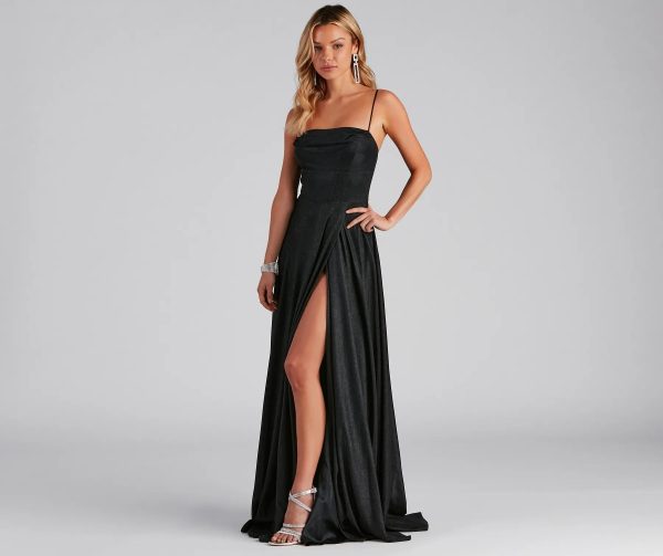 Denice Corset A-Line Wrap Formal Dress - Image 5
