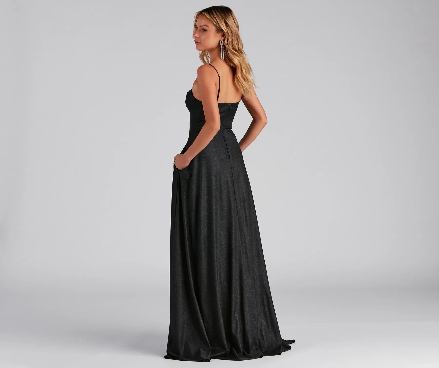 Denice Corset A-Line Wrap Formal Dress - Image 6