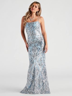 Kenzie Formal Sequin X-Back Dress