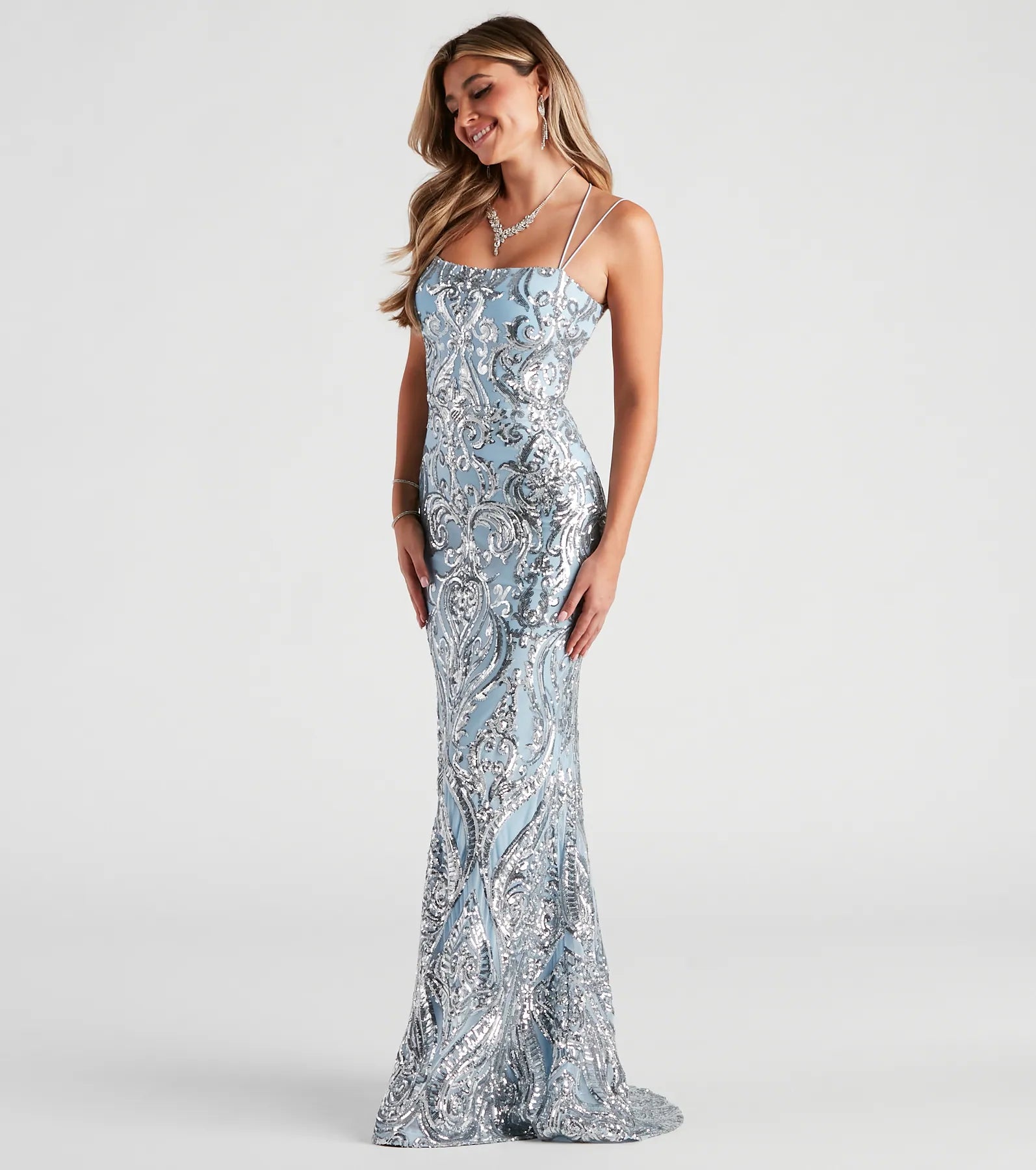 Kenzie Formal Sequin X-Back Dress - Image 3