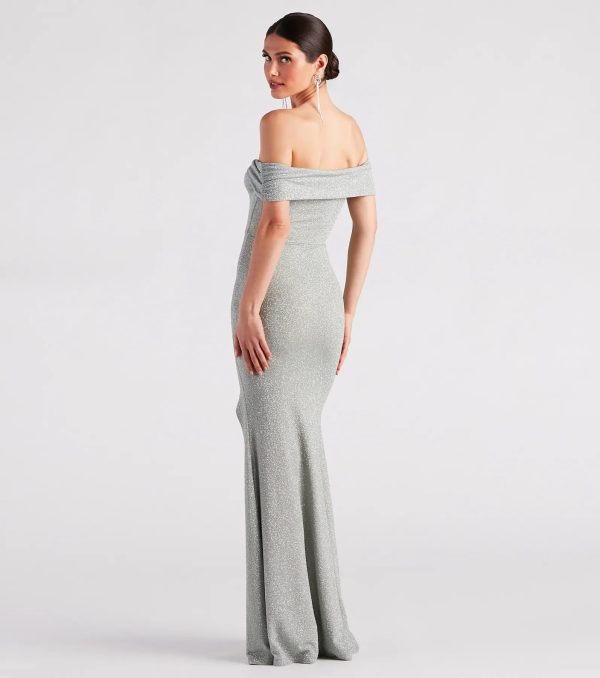 Meryl Formal Glitter Column Dress - Image 6
