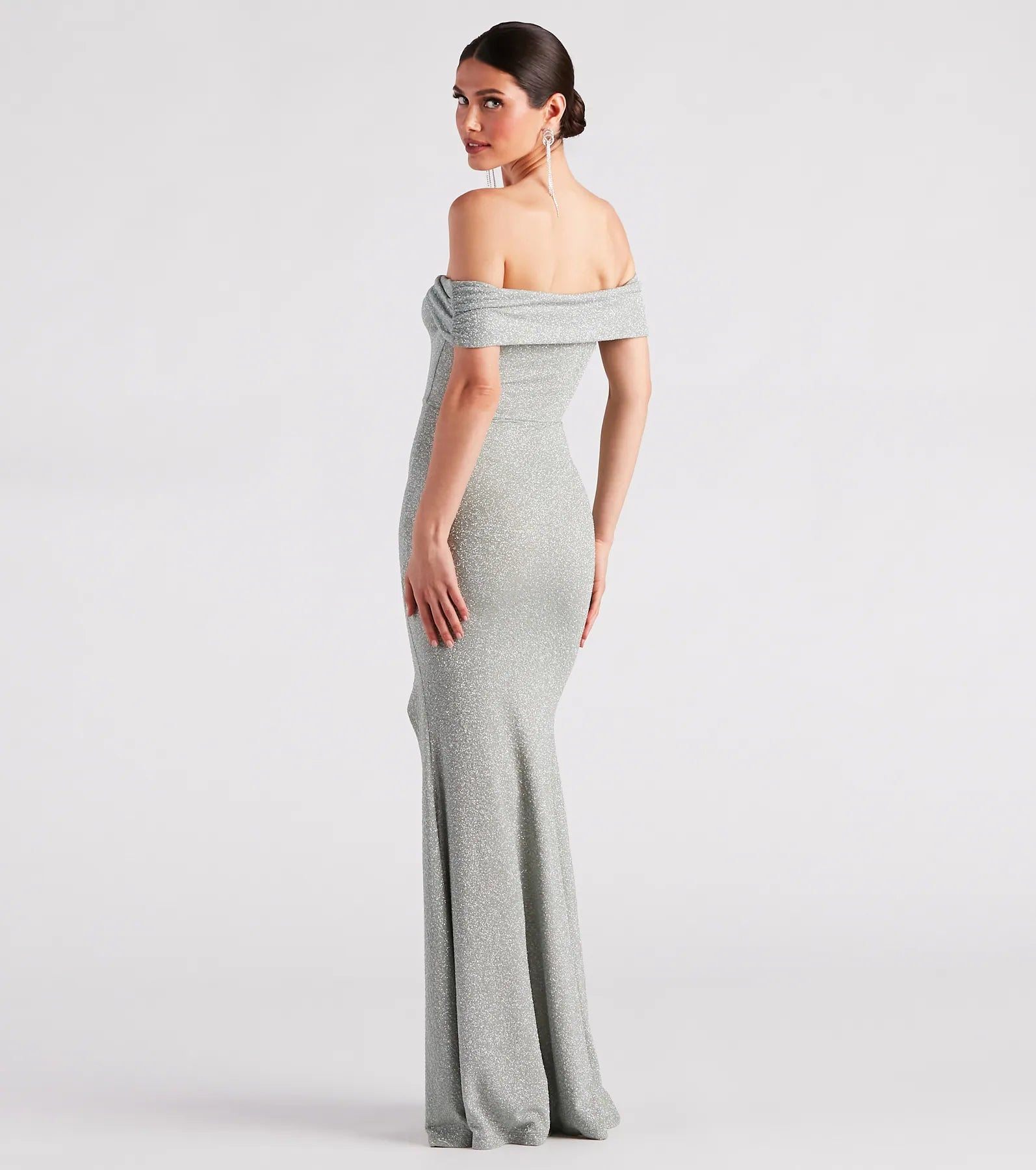 Meryl Formal Glitter Column Dress - Image 6