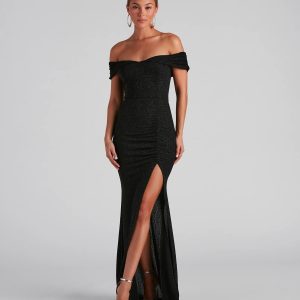 Meryl Formal Glitter Column Dress