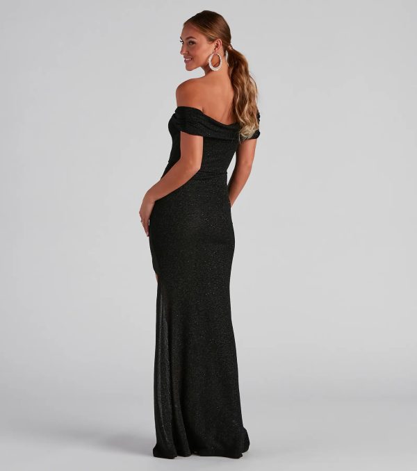 Meryl Formal Glitter Column Dress - Image 2