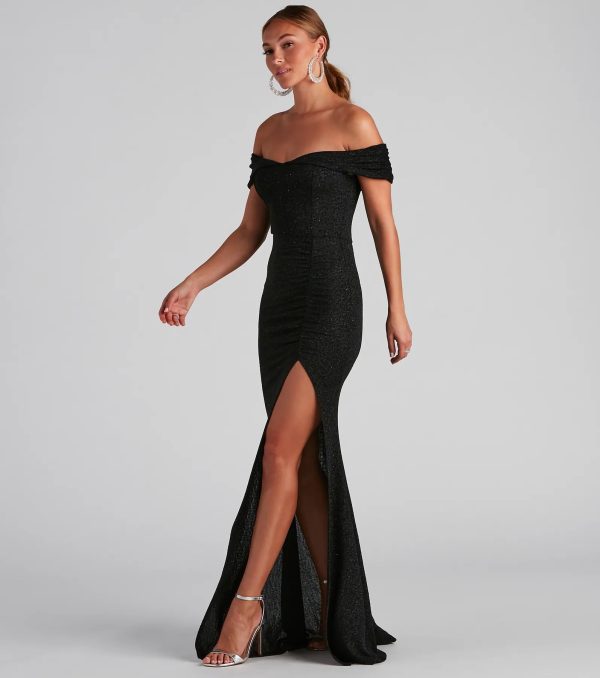 Meryl Formal Glitter Column Dress - Image 3